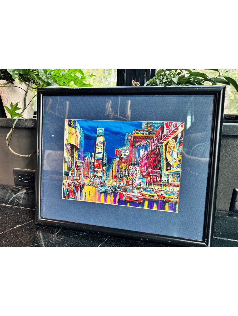 Framed "Times Square New York" Art Print by Roustam Nour
